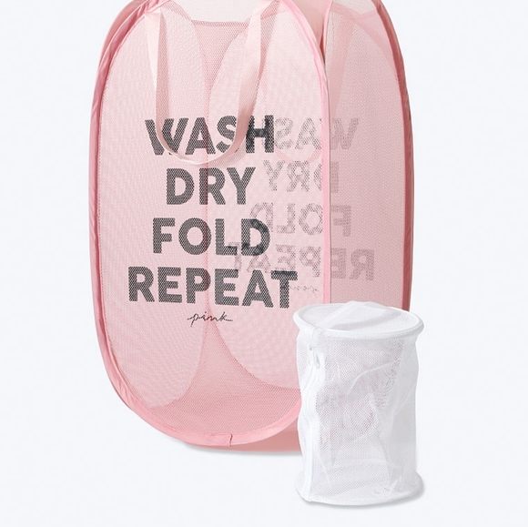 VS Pink Laundry Basket and Wash Bag - Picture 2 of 3